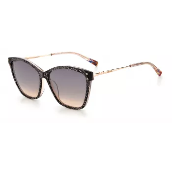 MISSONI naiste päikeseprillid MIS0003SKDXFF - Moekas täisraamiga atsetaatraam gradientläätsedega 56/14/140 mm