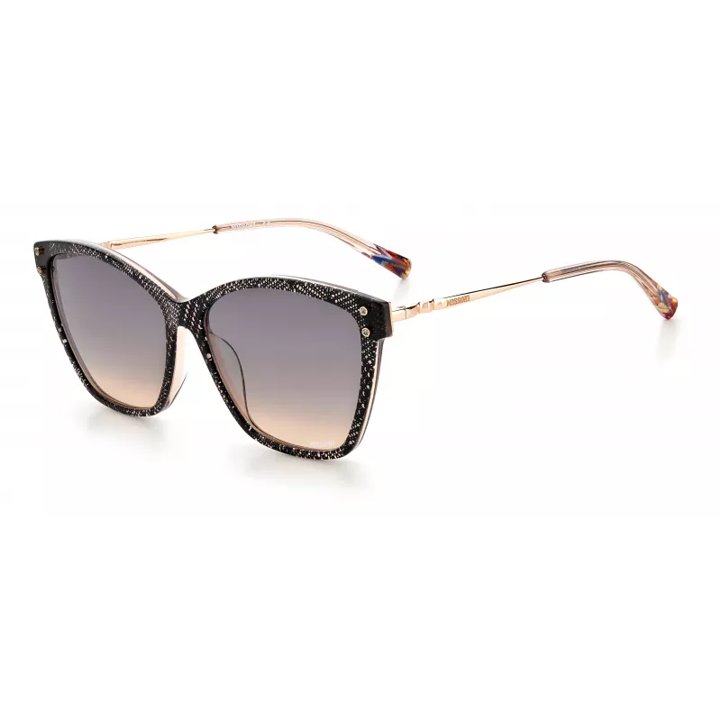 MISSONI naiste päikeseprillid MIS0003SKDXFF - Moekas täisraamiga atsetaatraam gradientläätsedega 56/14/140 mm