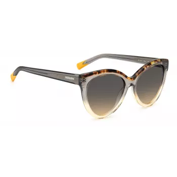 MISSONI naiste päikeseprillid MIS0088SMQEF7 - ristkülikukujuline atsetaatraam, UV400 kaitse, 57 mm lääts