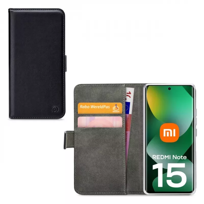 Mobilize Classic Gelly Wallet Book Case for Xiaomi Redmi Note 15 5G, Black