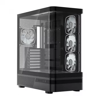 MODECOM Volcano AQ100 ARGB Midi Tower PC korpus - must