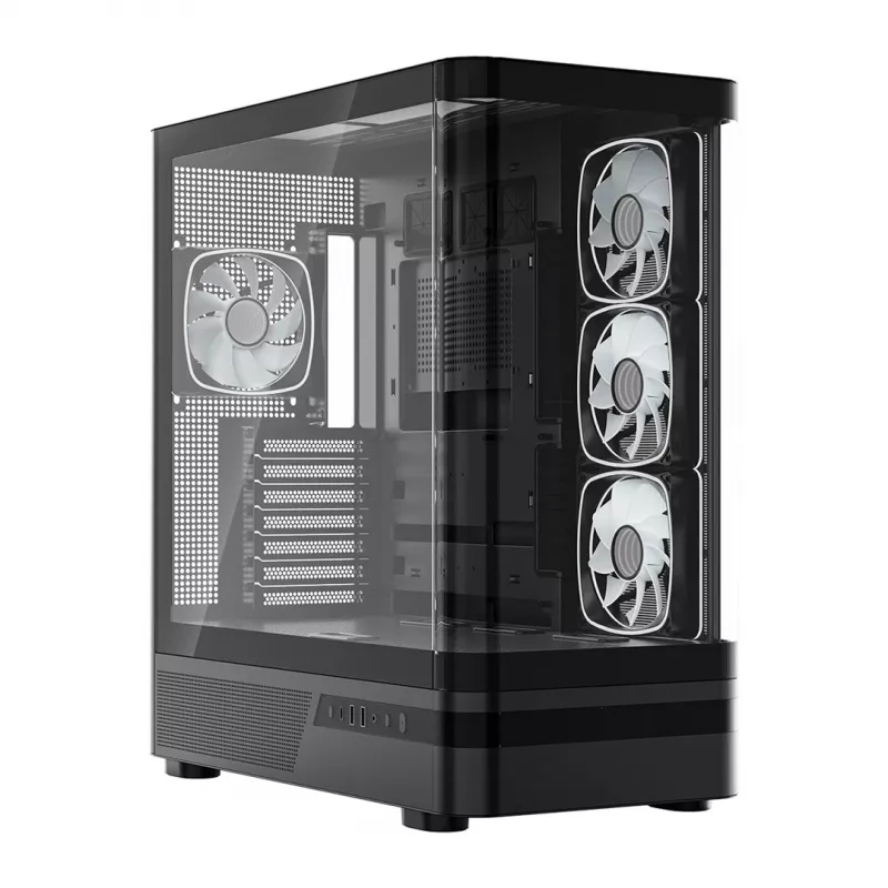 MODECOM Volcano AQ100 ARGB Midi Tower PC korpus - must