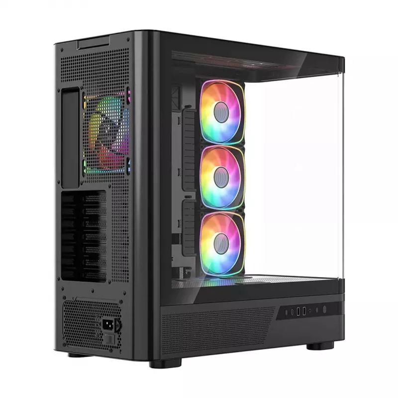 MODECOM Volcano AQ100 ARGB Midi Tower PC korpus - must