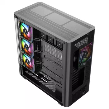 MODECOM Volcano AQ100 ARGB Midi Tower PC korpus - must