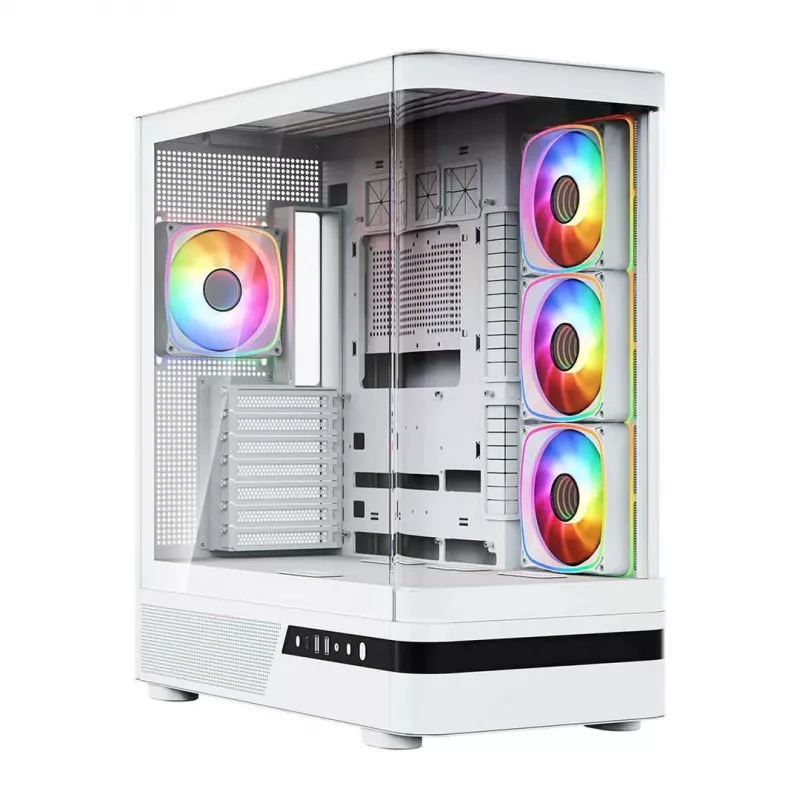 MODECOM Volcano AQ100 ARGB Midi Tower Valge