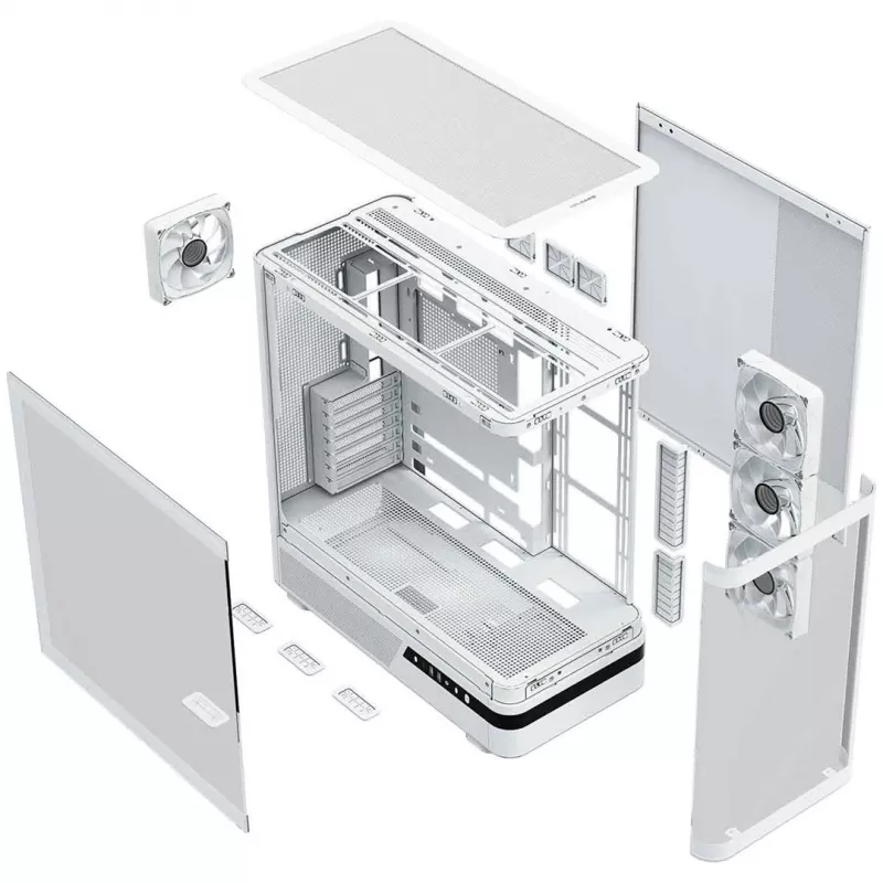 MODECOM Volcano AQ100 ARGB Midi Tower Valge