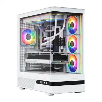 MODECOM Volcano AQ100 ARGB Midi Tower Valge