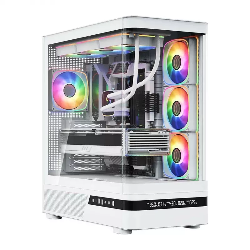 MODECOM Volcano AQ200 ARGB Midi Tower korpus valge