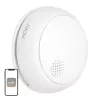 MOES SSD01 ZigBee nutikas fotoelektriline suitsuandur 85dB sireeniga, Tuya rakenduse teavitused, CR123A patareitoitel, valge