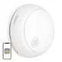 MOES SSD01 ZigBee nutikas fotoelektriline suitsuandur 85dB sireeniga, Tuya rakenduse teavitused, CR123A patareitoitel, valge