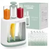 MOMCOZY Imikutoidu valmistaja püree säilitamiseks, 5-in-1 auruta, blenderda, püreesta, sulata, soojenda, 600ml Tritani purk, 200ml veepaak, puutetundlik LCD, BPA-vaba, 300W küte, 120W blenderdamine, 120V