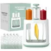 MOMCOZY Imikutoidu valmistaja püree säilitamiseks, 5-in-1 auruta, blenderda, püreesta, sulata, soojenda, 600ml Tritani purk, 200ml veepaak, puutetundlik LCD, BPA-vaba, 300W küte, 120W blenderdamine, 120V