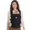 Momcozy BC001 Soft Structured Baby Carrier with Detachable Hip Seat, Black, 0-36 Months, 3.5-20 kg