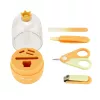 Momini Baby Nail Care Kit Sunny - Elektriline beebi küüneviil 6 lihvimispeaga, 2 kiirust, LED-tuli, valge/kollane