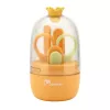 Momini Baby Nail Care Kit Sunny - Elektriline beebi küüneviil 6 lihvimispeaga, 2 kiirust, LED-tuli, valge/kollane