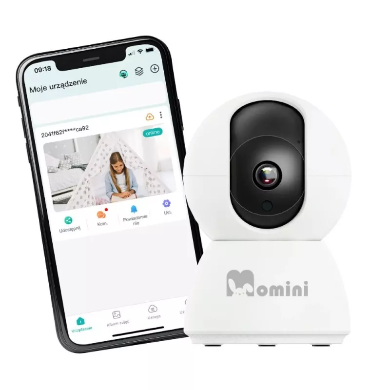 Momini KidLook Beebimonitor - 3.2 inch värviline LCD, öövaatlus, kahesuunaline kõne, 8 hällilaulu, temperatuuri jälgimine