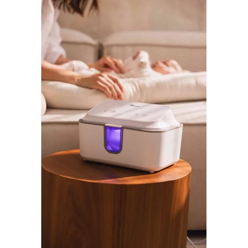 Momini WarmWipes Wet Wipes Warmer - White/Grey