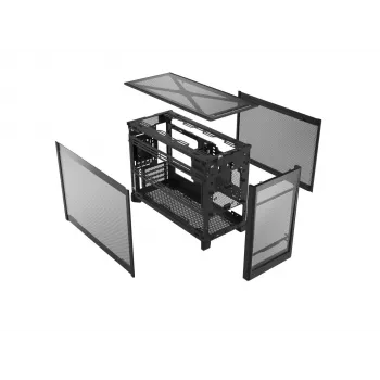 Montech TEN (B) Mini-Torn PC korpus, karastatud klaas, must, Micro-ATX/Mini-ITX