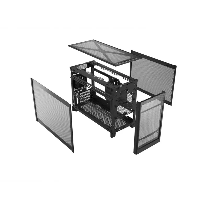 Montech TEN (B) Mini-Torn PC korpus, karastatud klaas, must, Micro-ATX/Mini-ITX