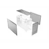 MONTECH TEN (W) Mini Tower PC korpus Valge - Micro ATX / Mini-ITX, karastatud klaas, ARGB