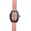 MONTRES DE LUXE Women's 09EX-L/A8303 Quartz Analog Watch 35mm Stainless Steel Case Black Leather Strap Silver Dial