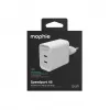 Mophie ROC GaN 45W kahe USB-C seinakinnitusega laadija - valge
