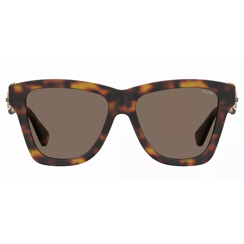 MOSCHINO Women's Cat Eye Sunglasses MOS131S086F47 Havana Brown 54mm