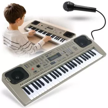 MQ 807 USB elektrooniline õppeklaviatuur, 61 klahvi, 16 tooni, 10 rütmi, hall