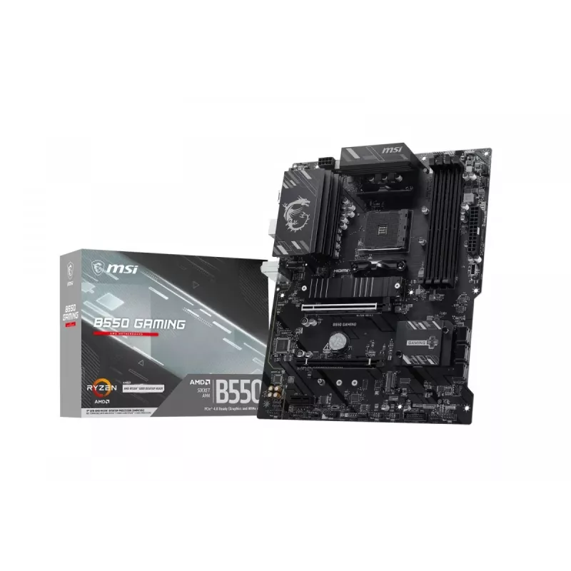 MSI B550 GAMING emaplaat - AMD B550 kiibistik, pesa AM4, ATX, DDR4, HDMI/DP