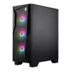 MSI MAG FORGE 130A Airflow ATX Mid-Tower mängukorpus - must, karastatud klaas, 4x ARGB ventilaatorit
