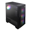 MSI MAG FORGE 130A Airflow ATX Mid-Tower mängukorpus - must, karastatud klaas, 4x ARGB ventilaatorit