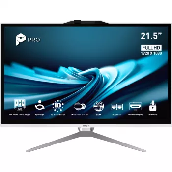 MSI Pro AP222T 14MA-605EU Intel Core i3-14100 21,5 inch Full HD IPS puuteekraaniga All-in-One arvuti, 8GB DDR5, 512GB SSD, Windows 11 Home