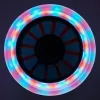 MUUWMI AU 102 Alumiiniumist Tõukeratas Neon 125 mm LED-valgustuvate Ratastega, Kokkupandav, ABEC 5 Laagrid, Max 50 kg, Neoonroheline/Must