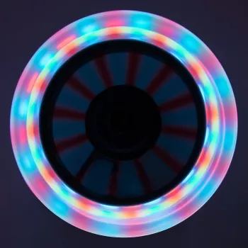 MUUWMI AU 102 Alumiiniumist Tõukeratas Neon 125 mm LED-valgustuvate Ratastega, Kokkupandav, ABEC 5 Laagrid, Max 50 kg, Neoonroheline/Must