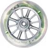 MUUWMI AU 102 Alumiiniumist Tõukeratas Neon 125 mm LED-valgustuvate Ratastega, Kokkupandav, ABEC 5 Laagrid, Max 50 kg, Neoonroheline/Must