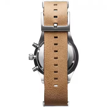 MVMT naiste kell D-MV01-WT (42mm) - valge sihverplaat, valge nahkrihm