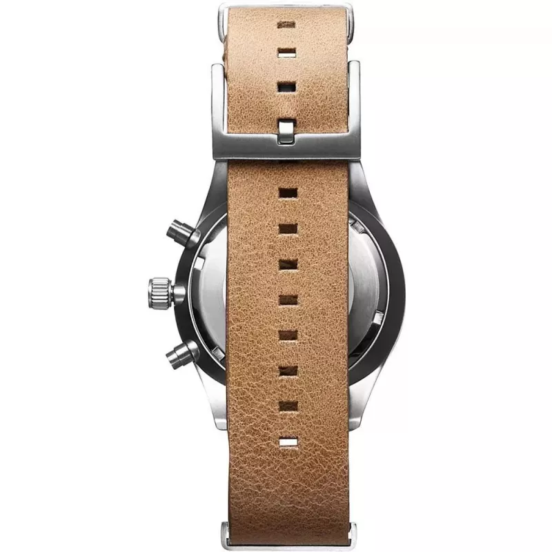 MVMT naiste kell D-MV01-WT (42mm) - valge sihverplaat, valge nahkrihm