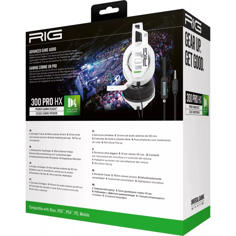 NACON RIG 300HX Gaming Headset Xboxile, Valge