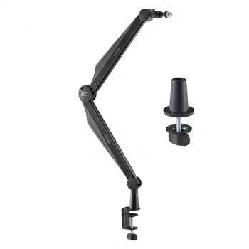NanoRS Universaalne mikrofonihoidja 3/8 inch ja 5/8 inch keermeadapteriga, 1 kg koormus, 360° pöörlemine