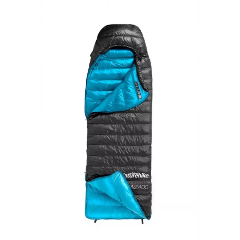 NATUREHIKE CW400 Duck Down Sleeping Bag Mummy 650FP 400g Black
