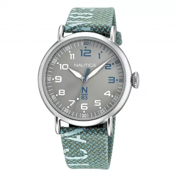Nautica meeste NAPLSF019 analoogkvartskell roostevabast terasest 40mm sinise numbrilaual