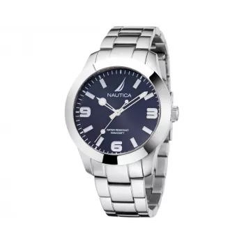 NAUTICA meeste NAPPBF201 kvartskell analoog sinise numbrilaua ja sinise silikoonrihmaga, 42 mm