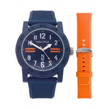 Nautica meeste käekell NAPATS306 42,5mm sinise numbrilaud ja silikoonrihmaga