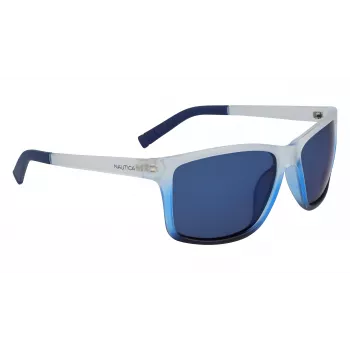 NAUTICA N3644SP-471 Meeste polariseeritud ristkülikukujulised päikeseprillid mattmust/hall 62mm
