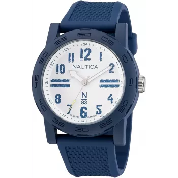 Nautica NAPATS301 meeste kvarts-analoogkell 42,5mm sinise numbrilaud ja silikoonrihmaga