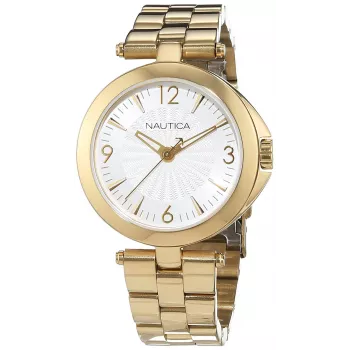 Nautica naiste käekell NAD14001L 35mm valge nahk