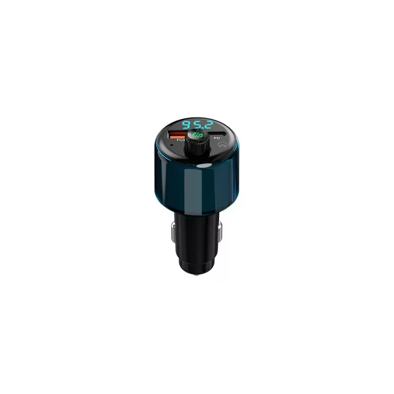 NAVITEL BHF05 MAX Multifunktsionaalne FM-saatja Bluetooth 5.0, USB-ühenduvuse, käed-vabad kõnede, LED-ekraani ja QC3.0 kiirlaadimisega