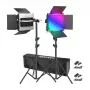 NEEWER 2×660 PRO II RGB LED Video Light Kit koos 2×200cm valgustusalusega