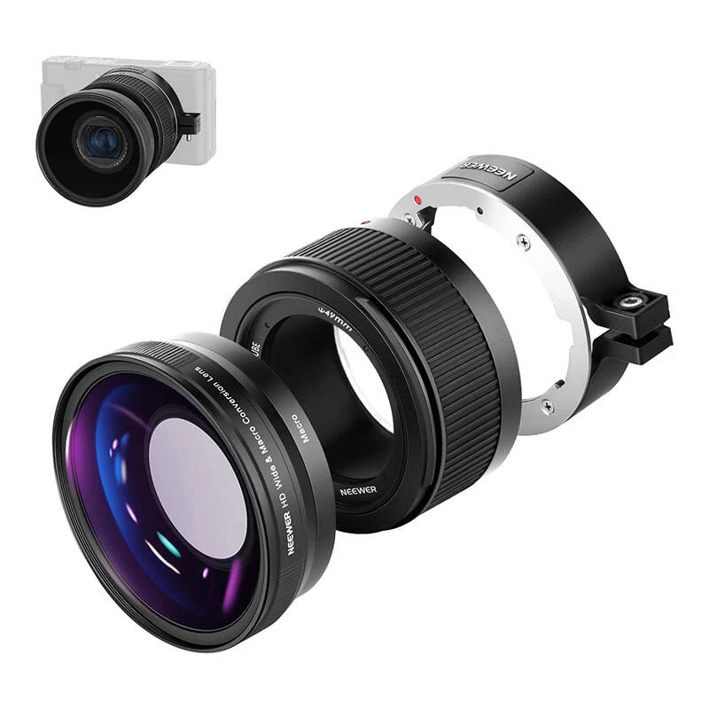 NEEWER lai nurga objektiiv Sony ZV1 jaoks (must)