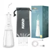 NENO Pulsar White kaasaskantav hambairrigaator 300 ml paagiga, 3 rõhurežiimi, USB-C laadimisega, IPX7 veekindel, 4 otsikut